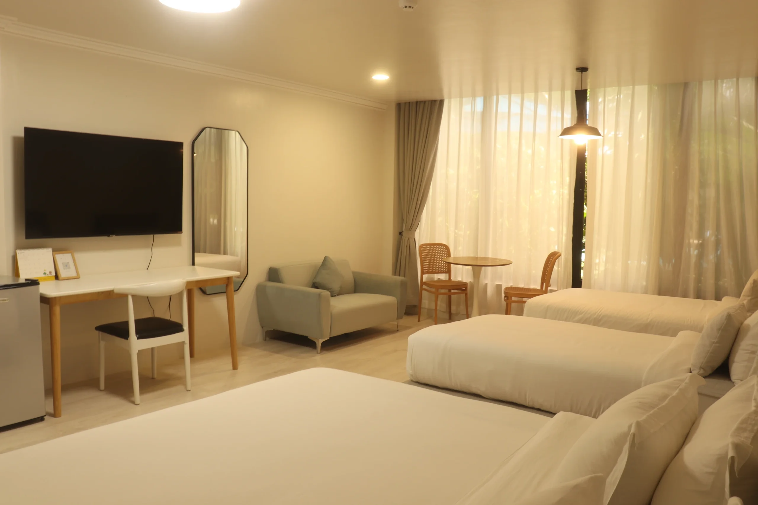 Spacious room at an event place in Cavite with accommodation for families and groups