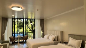 Spacious family room at an event place in Cavite with accommodation for overnight stays