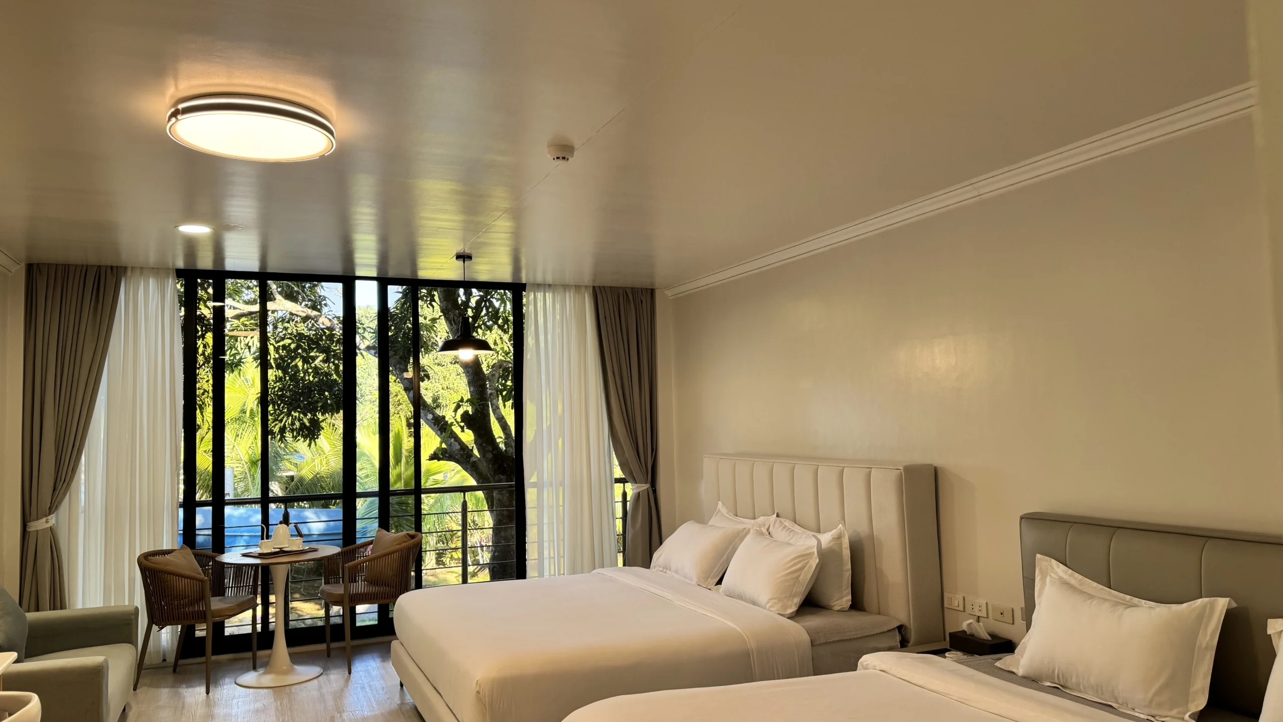 Spacious family room at an event place in Cavite with accommodation for overnight stays