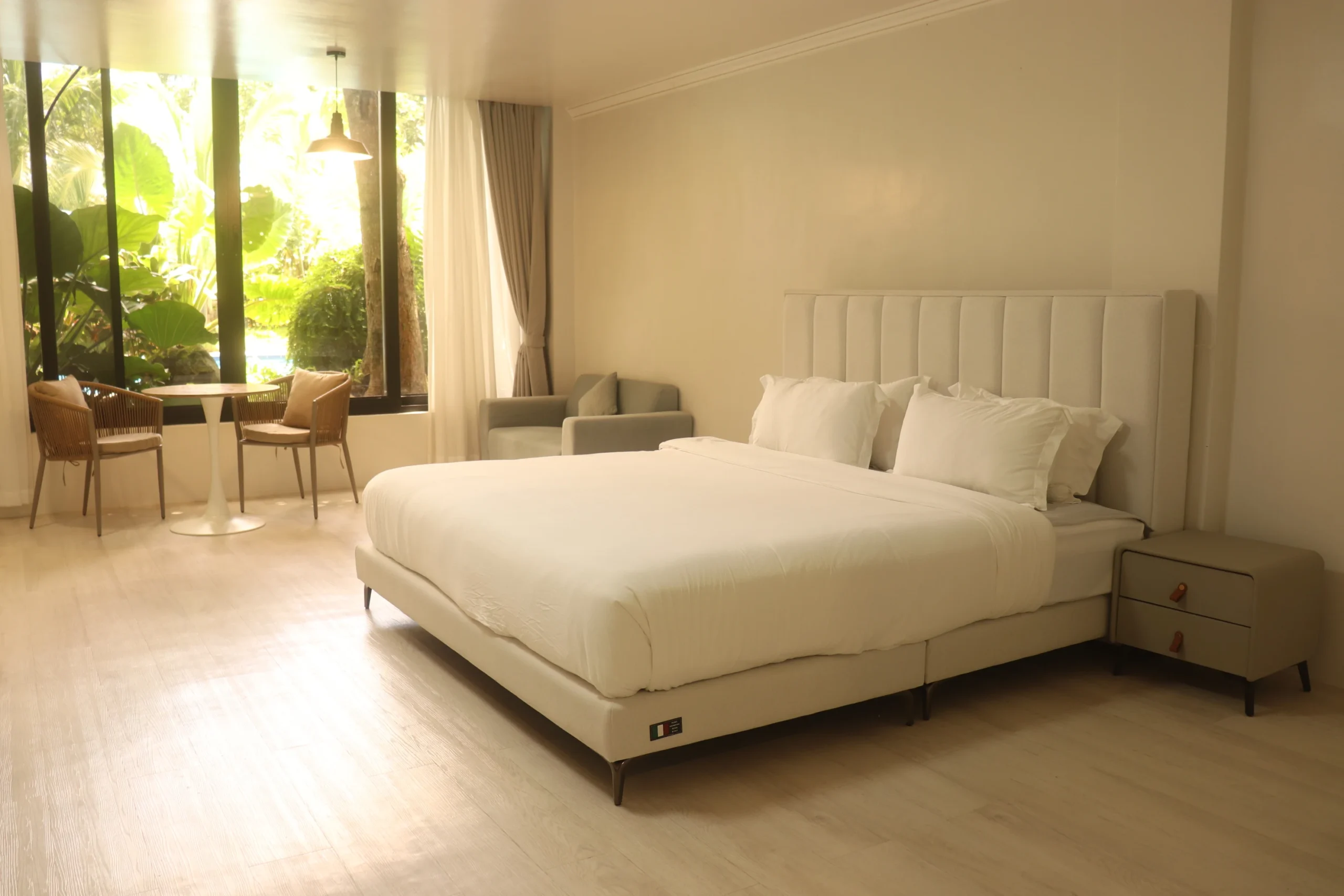 King bed room at an event place in Cavite with accommodation for couples and guests