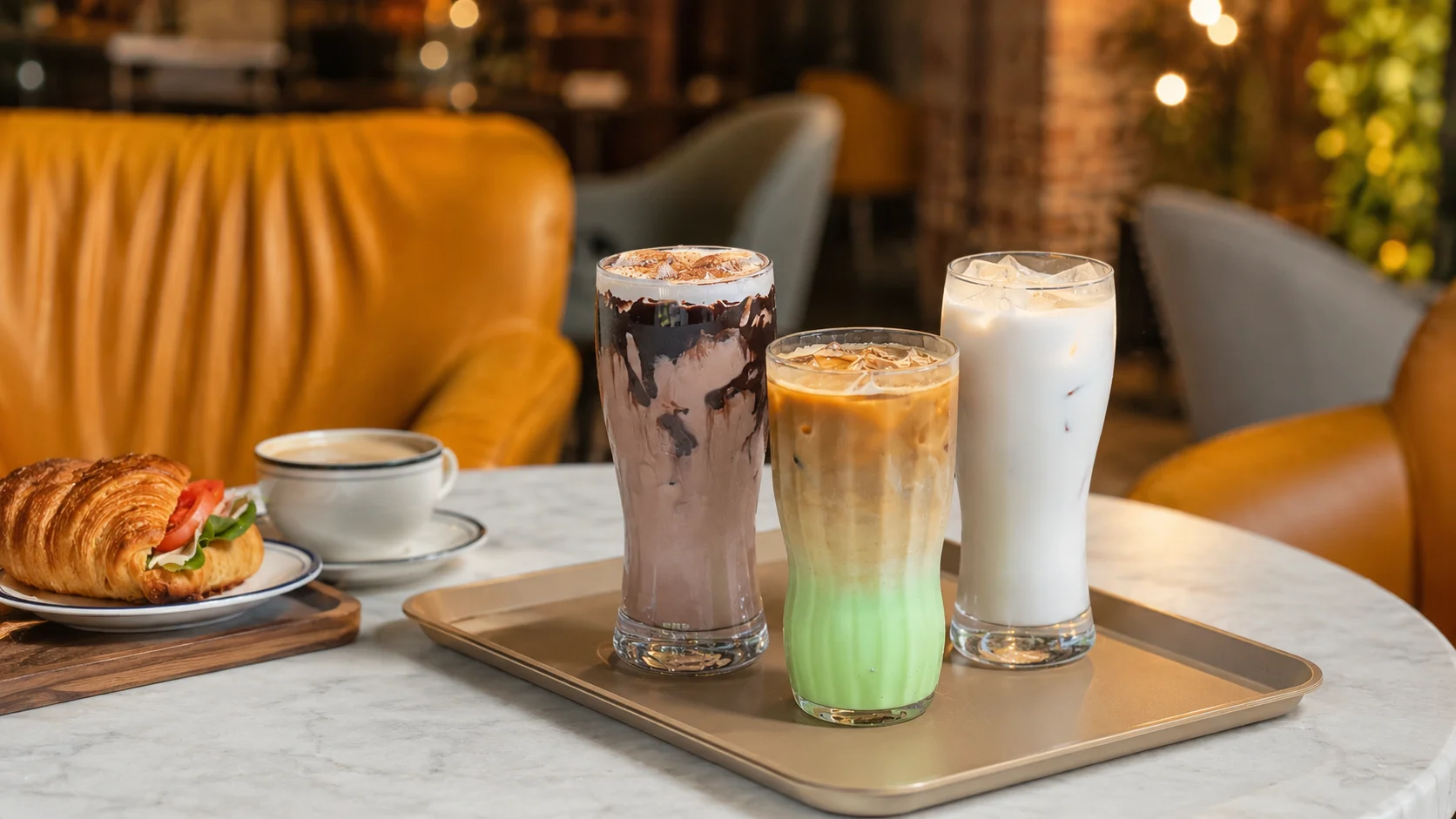 Iced specialty drinks and pastry at the best coffee shop in Cavite