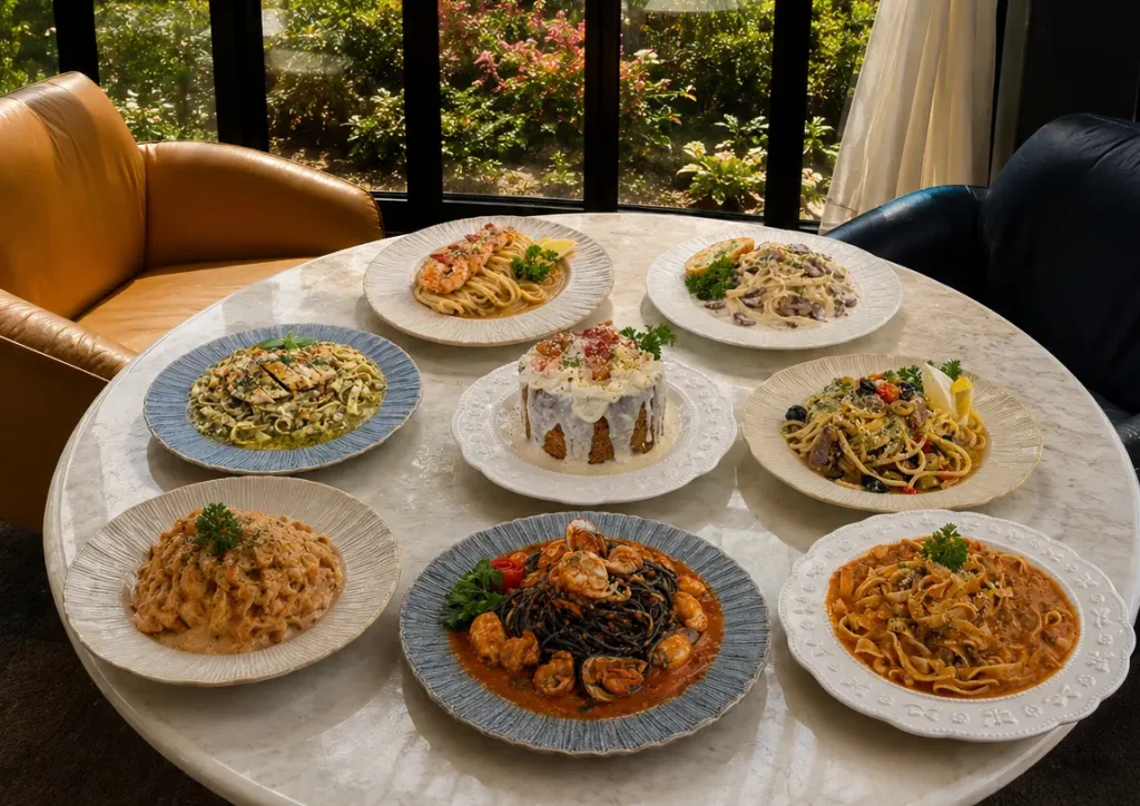 Enjoy Italian dishes at a restaurant in Silang Cavite with a warm and inviting atmosphere