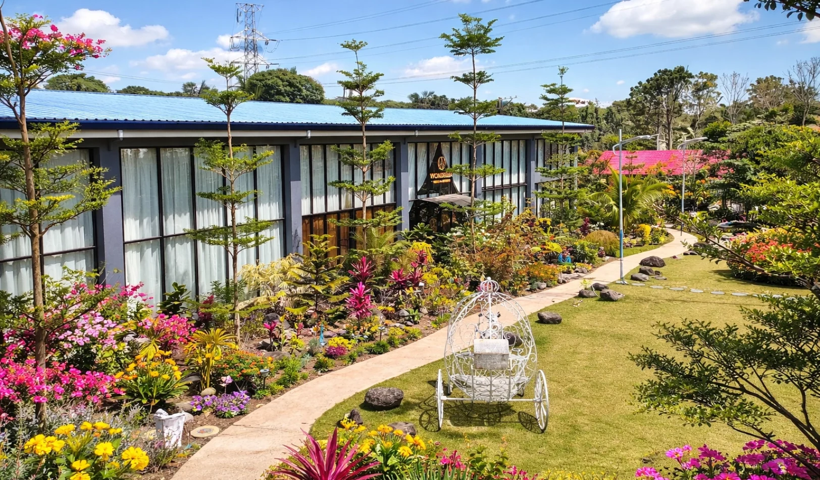 Restaurant in Silang Cavite with a scenic garden, elegant outdoor spaces, and cozy dining